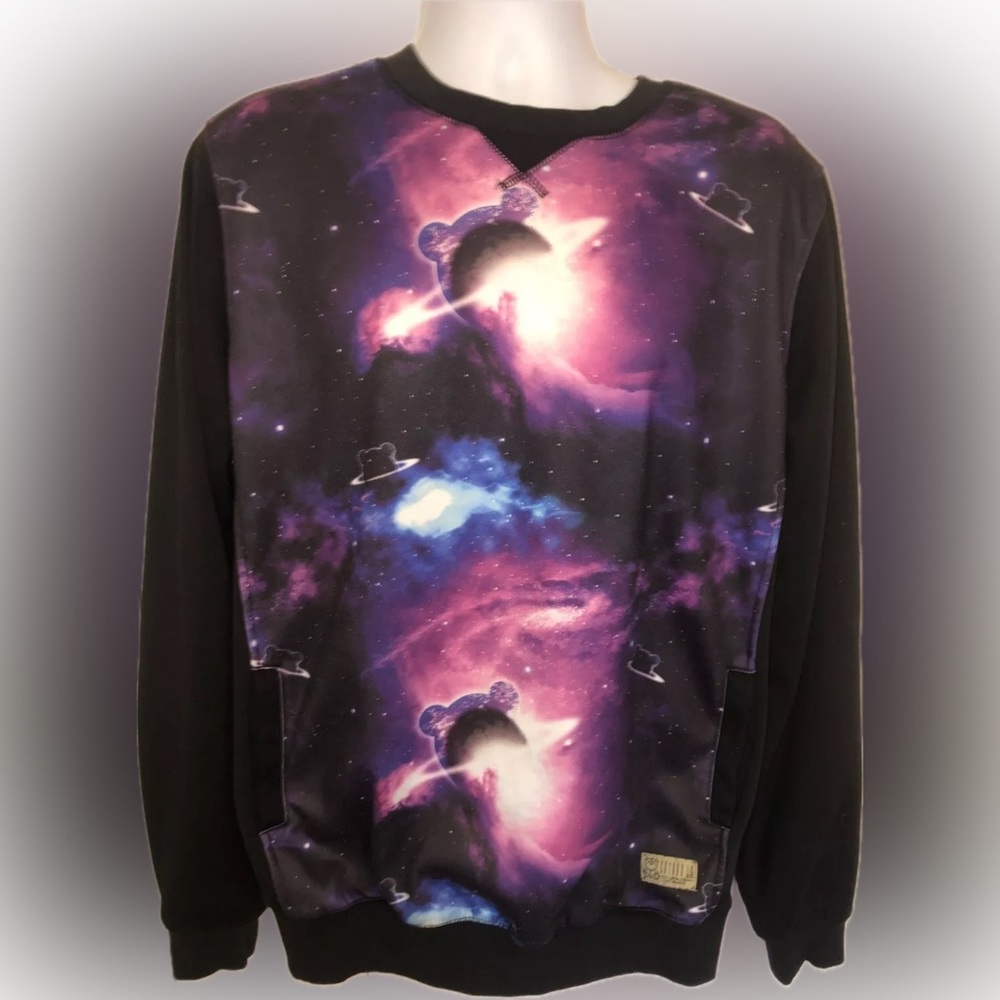 Entree LS Astro Teddy Bear Men’s Pullover Sweat Shirt with pockets Size M